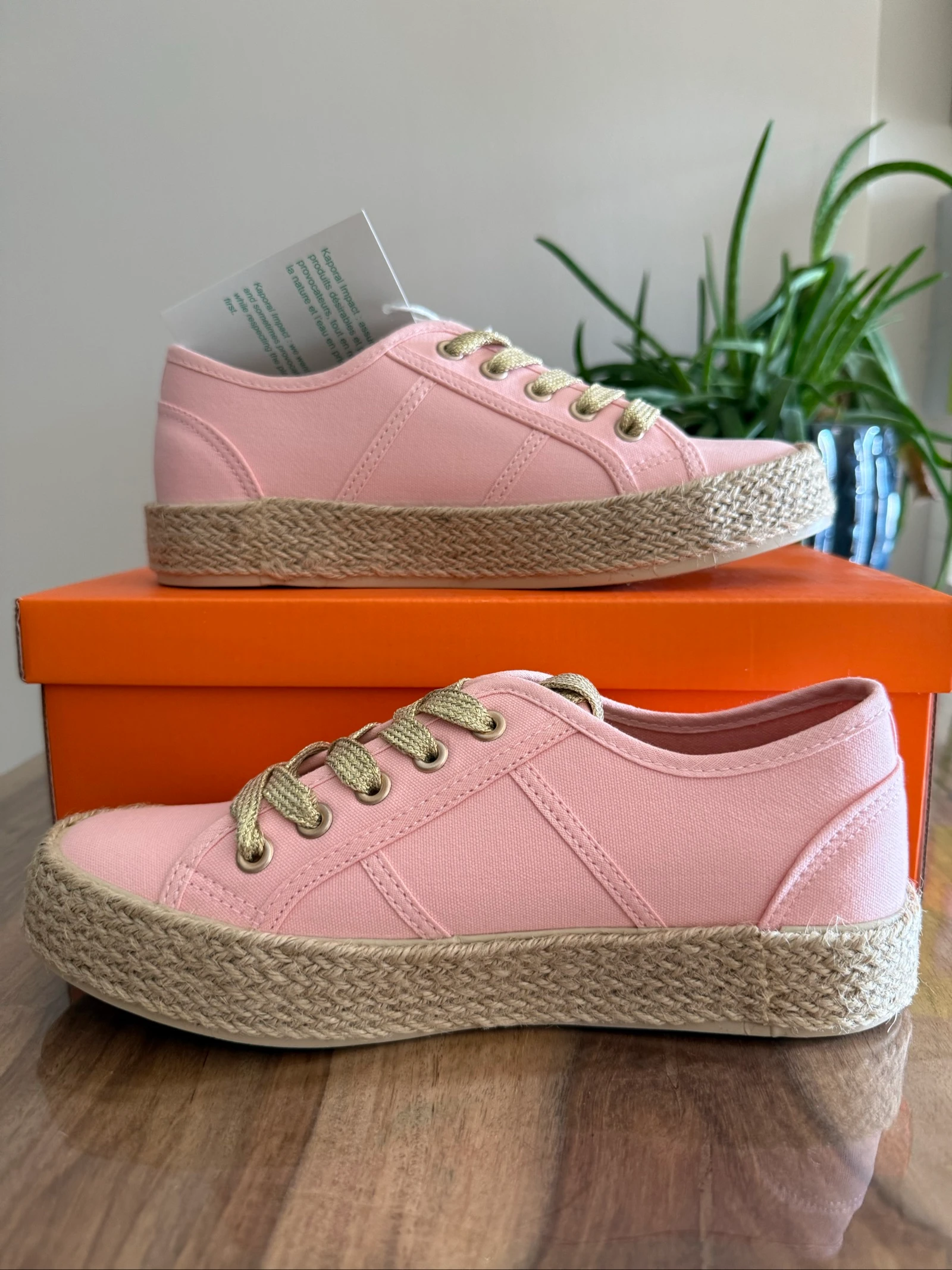 Sneakers Kaporal Biorgaty Dames 37 Roze Nude – Nieuw met doos – Espadrilles Canvas – photo 2